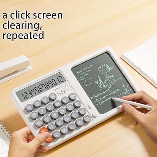 Calculadora de escritorio con protección ocular para evitar fatiga visual con bloc de notas 7