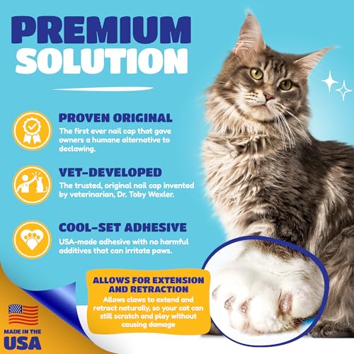 Image of Feline Soft Claws Nail Caps Large Red
