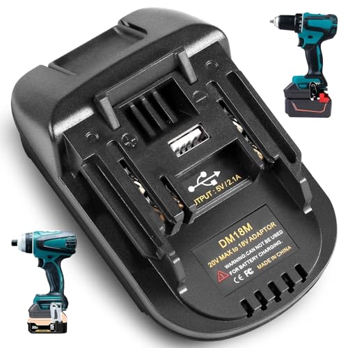 ZWDXRB Battery Adapter Fit for Makita 18V Cordless Tools (Compatible with Milwaukee M18 and for Dewalt 20V Batteries Battery Not Include)