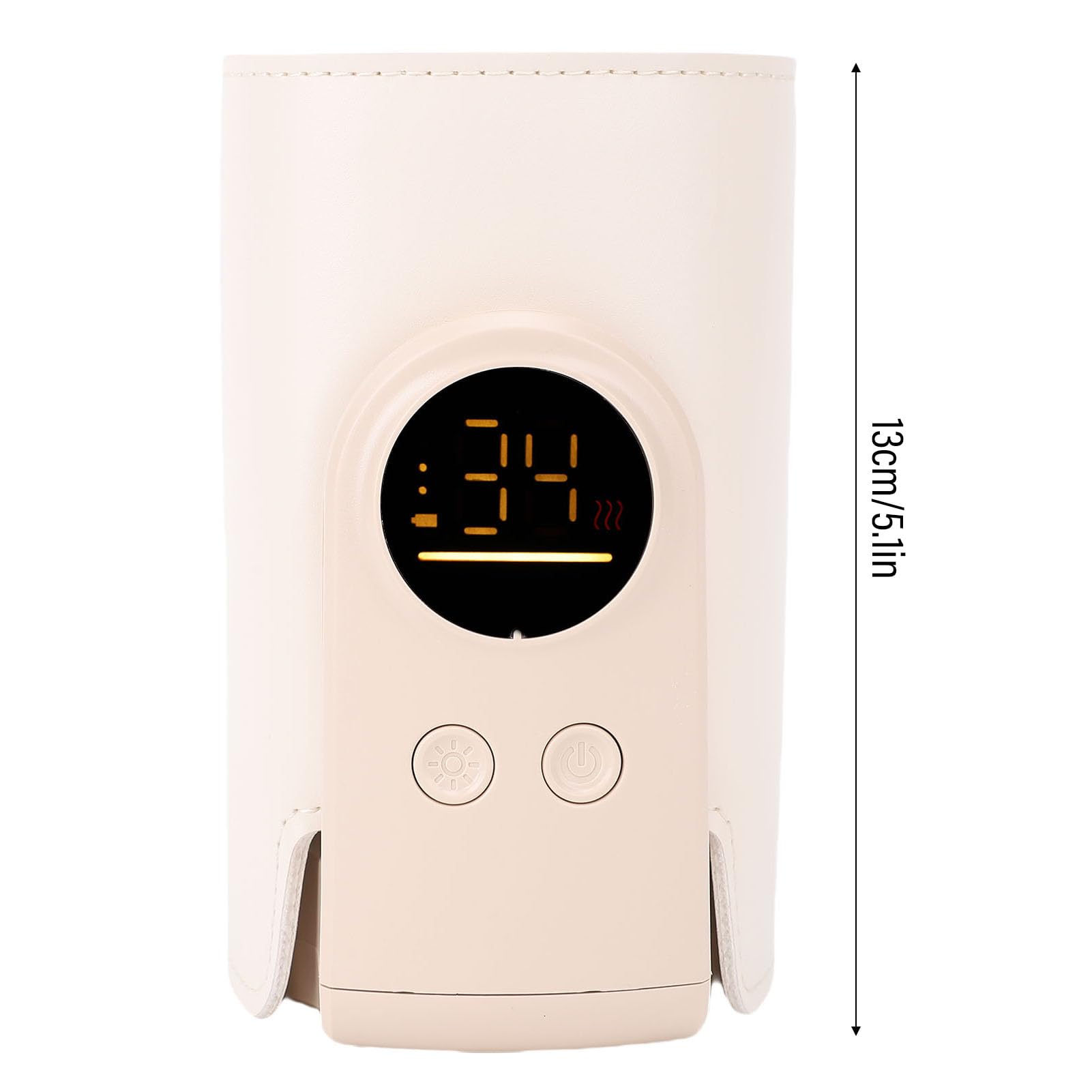 Scaldabiberon Ricaricabile USB con Batteria da 8000mAh per Auto e Viaggi, Mantiene la Temperatura del Latte Costante, Scaldabiberon Portatile con Design in Tessuto