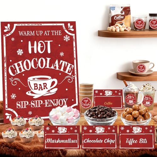 Christmas Hot Chocolate Bar Decorations Kit Hot Cocoa Bar Supplies