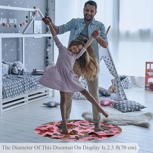 Tapis de salle de bain papillon rose pour sécuriser le sol - 6