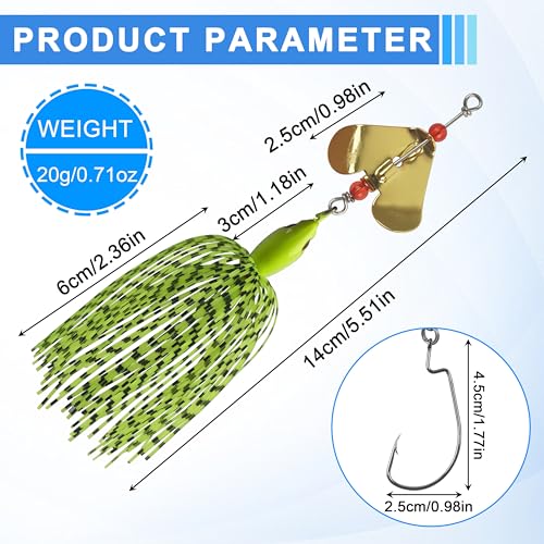 Foto von SHADDOCK Barschköder-Set, Buzzbait-Köder, Schwimmköder, Topwater-Köder, Hartmetall, Spinnköder, Angelköder für Barsch, Hecht, Forelle, 6 Stück, mehrfarbig