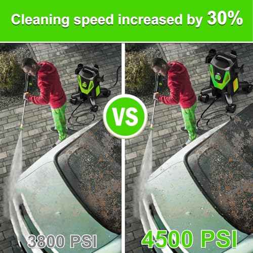 Image of 5000PSI PowerWasher with 4 Quick Connect Nozzles, Foam Cannon for Car, Lane, Patio Cleaning