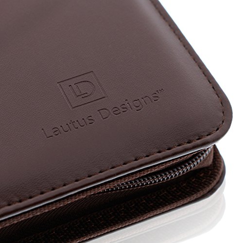 Junior Legal Zippered Business Padfolio With 5X8 Notepad - Dark Brown Pu Faux Leather Portfolio Binder & Organizer Folder With 8 Inch Tablet Sleeve By Lautus Designs #TOP7
