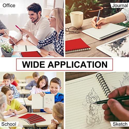 Image of Yahenda 18 Pcs Spiral Notebooks,1 Subject,Wide Ruled, Red