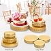 Youeon 3 Pack Metal Gold Cake Stand, 12/10/8 Inch Round Cake Stands for Dessert Table, Cupcake Pastry Display, Elegant Metal Display Risers for Weddings, Parties, and Events