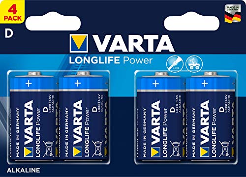 Varta Longlife Power D Mono LR20 Batterij (verpakking met 4 stuks) Alkaline Batterijideaal voor speelgoed zaklamp CD… - Afbeelding 4