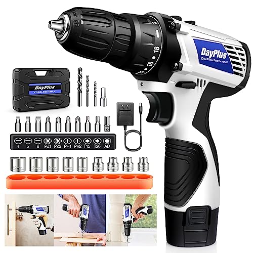 Cordless Drill and Screwdriver Set Power Drill Driver Set 16.8V Compact & Portable Drill Kit with 1x Li-Ion Battery and Quick Charge, Carry Case, 23 Piece Accessories