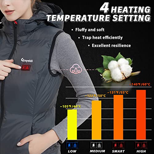 Eoyekli Women's Heated Vest 7.4V Battery - Detachable Heated Hood And 10000Mah Battery Pack, Heated Vest Women #TOP3