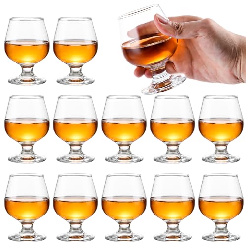 LDXDRU 12er Set Cognacgläser 150ml Cognac Gläser Cognacschwenker Schnapsgläser Set Perfekt für Zuhause Restaurants und Partys | Spülmaschinenfest