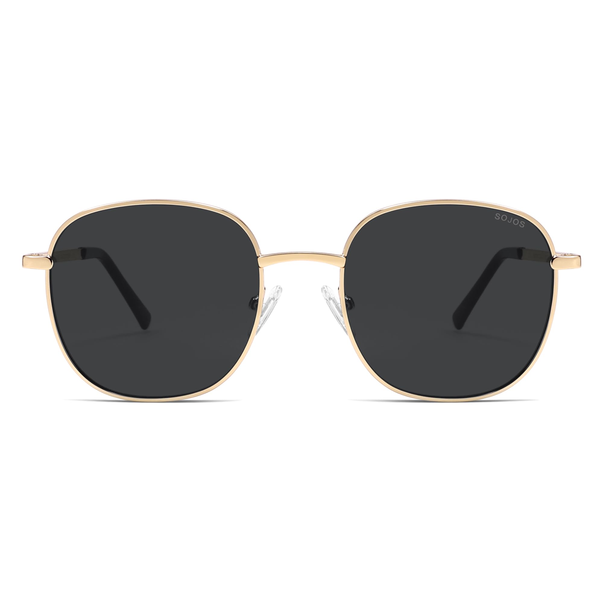 SOJOS Retro Rechteckig Metall Sonnenbrille SJ1137 | UV400-schutz, leichter rahmen, langlebig, für damen/herren
