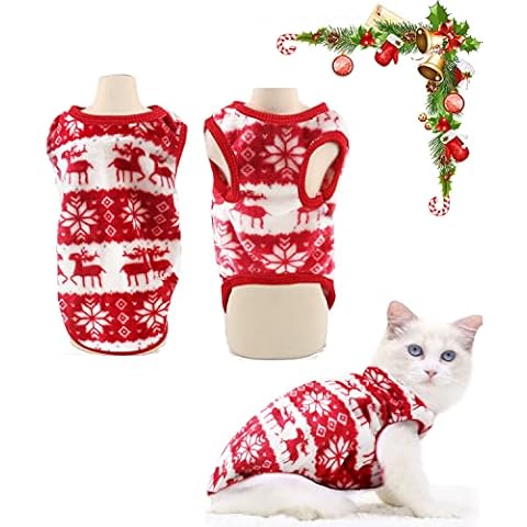 Cykapu Velvet Red & White Christmas Outfit for Pets Cover