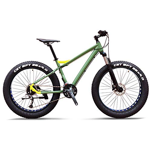 GJZM Mountainbike 27-Gang-Mountainbikes, professionelles 26-Zoll-Fattire-Mountainbike für Erwachsene, Aluminiumrahmen-Vorderradaufhängung All-Terrain-Fahrrad, C.
