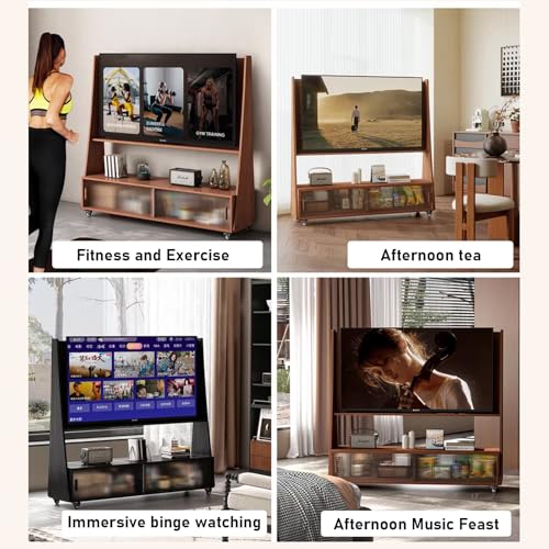 Soporte TV móvil para 65 pulgadas, altura ajustable miniatura 3