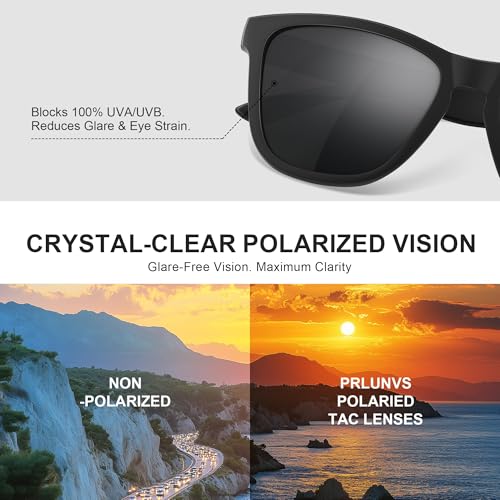 Image of Polarized Sunglasses for Men and Women - Classic Fashion Sun Glasses Shades for Driving, Outdoor Sports, and Daily Wear UV400 Protection