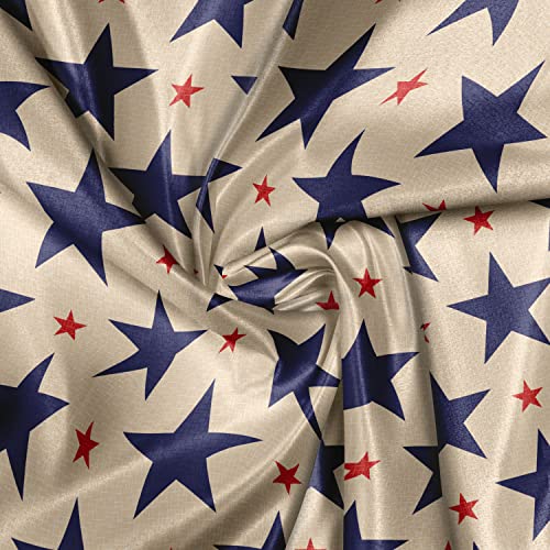 Premium Patriotic Satin Fabric by the Yard - American Flag Inspired Grunge Design for Home Decor and Crafting - 1 Yard of Soft, Durable Material in Navy Blue, Beige, and Red 5 Premium Patriotic Satin Fabric by the Yard - American Flag Inspired Grunge Design for Home Decor and Crafting - 1 Yard of Soft, Durable Material in Navy Blue, Beige, and Red - Image 4