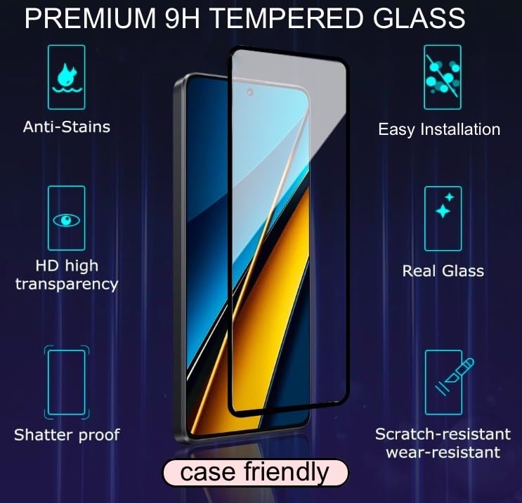 Image of FAD-E Tempered Glass Screen Protector Guard for Redmi K50i 5G (Transparent)