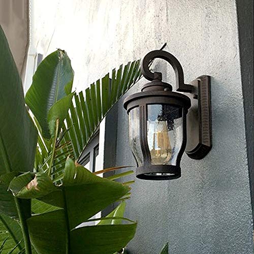 Applique extérieure étanche IP65 lanterne rétro E27 noir
