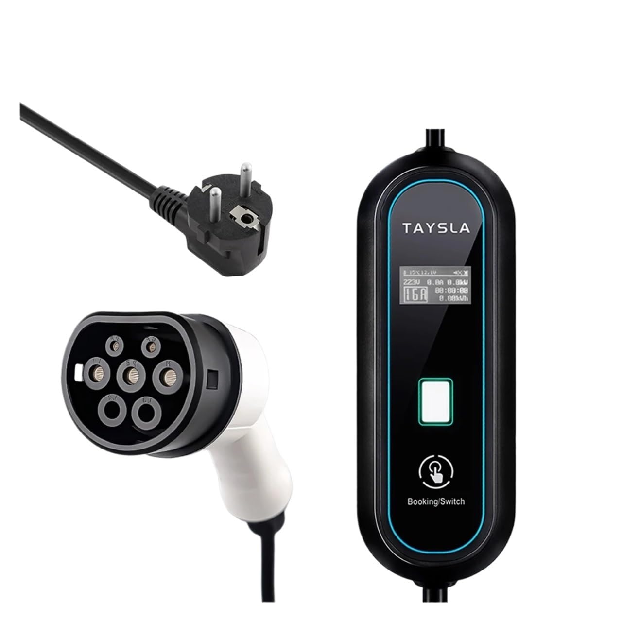 電気自動車充電器 3.5kW 16A タイプ2 ポータブルEV充電器 タイプ1 80V 