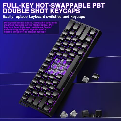 Image of Aula WIN60 HE - 60% Mechanical Gaming Keyboard Wired, Magnetic Switch Hot Swappable, Adjustable Actuation Rapid Trigger Mode, 8000 Hz Polling Rate, RGB Small Keyboard 60 Percent Compact Design for PC