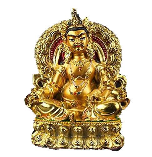 Amazon.co.jp: 中国チベット仏教樹脂金箔黄色マンモン像車両マウント