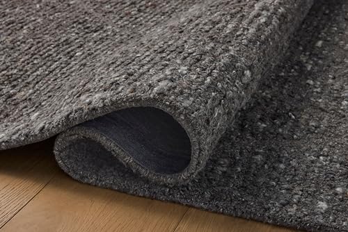 Image of Loloi Magnolia Home by Joanna Gaines Jones Granite 9'-3 inch x 13' Area Rug | Magnolia Home by Joanna Gaines JON-05 Approx. 9x13 Grey Living room Dining room Bedroom, Plush, Organic, Low-Pile, Area Rug