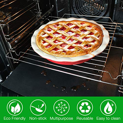 Oven Liners For Bottom Rack Of Gas Electric Oven - 2Х Large Non-Stick Teflon Oven Liners - Heavy Duty Reusable Oven Floor Protector Liner - Oven Bottom Mat #TOP1