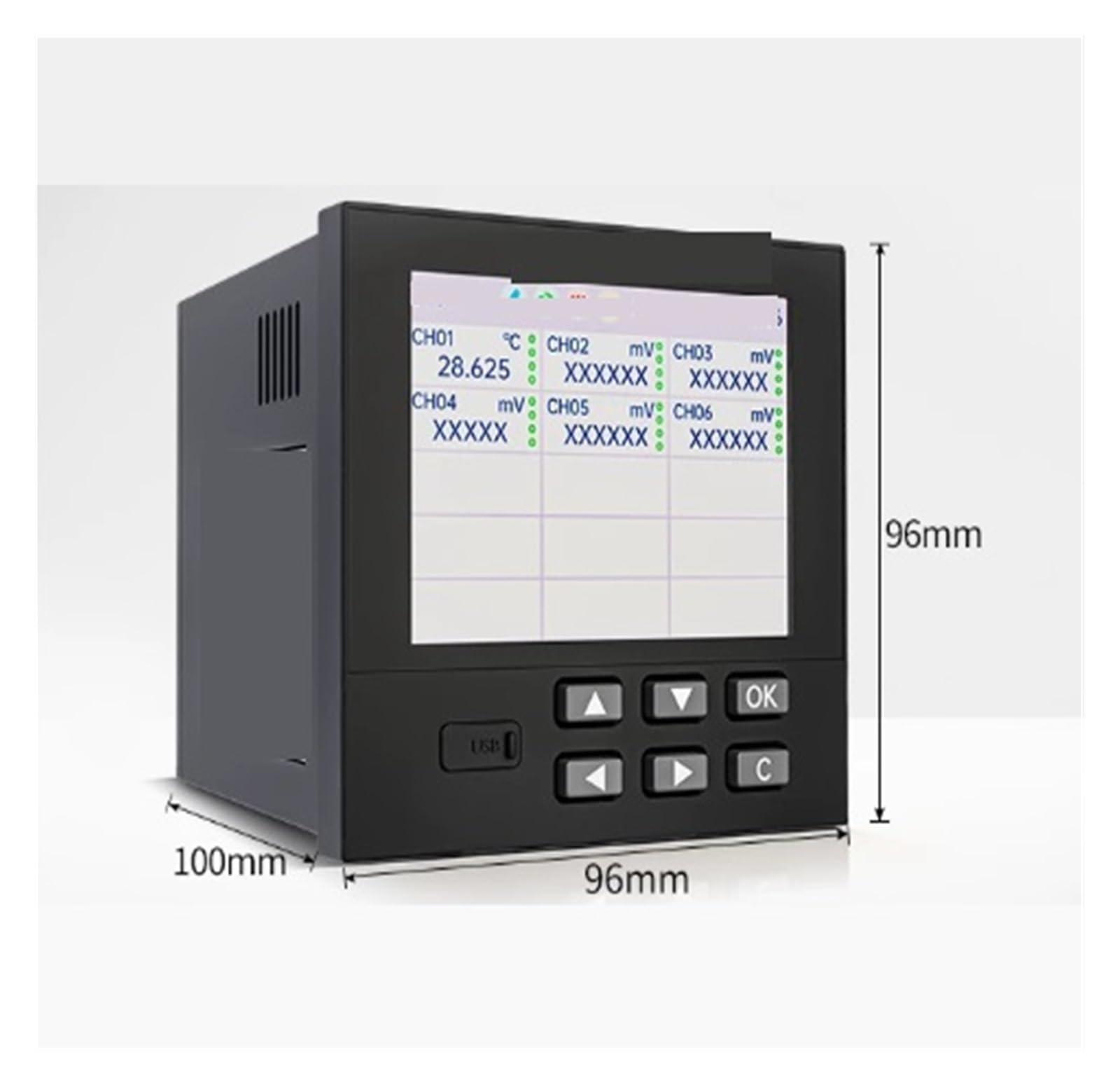 Bildschirmschreiber, MIK-RN3000 1 Kanal | Temperatur-Druck-Strom-Spannungsrekorder