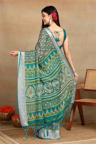 Image of MIRCHI FASHION Women Saree Georgette Bandhani Printed | Traditional Ethnic Sari for Regular Daily Use and Festive Occasions