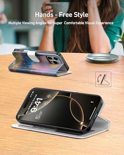 DEENAKIN for iPhone 16 Pro Wallet Case with Cash Clip + Card Holder - image 3