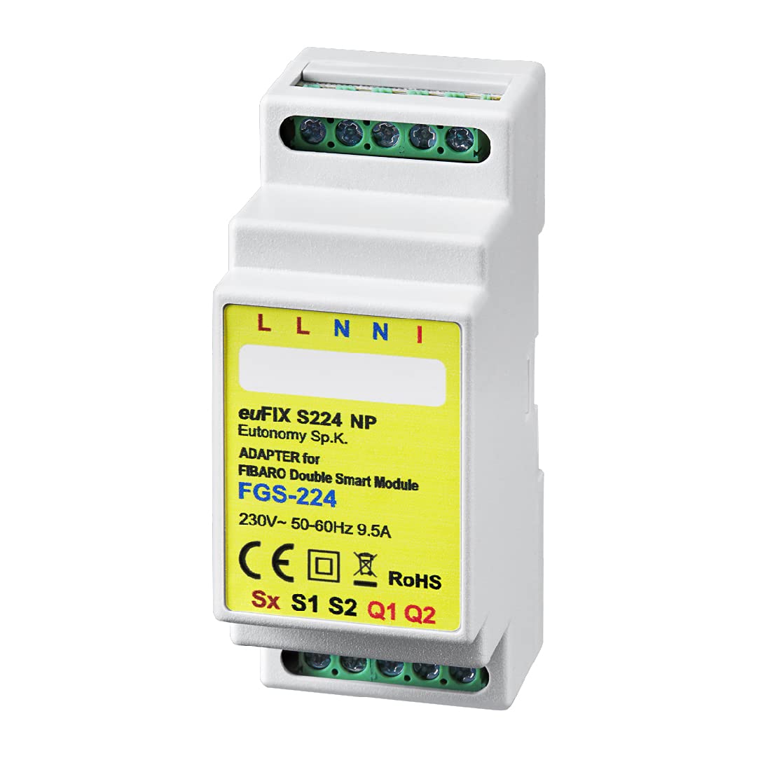 Adaptateur Rail DIN Eutonomy Pour Module FIBARO - Montage Armoire électrique - Sans Boutons S224NP