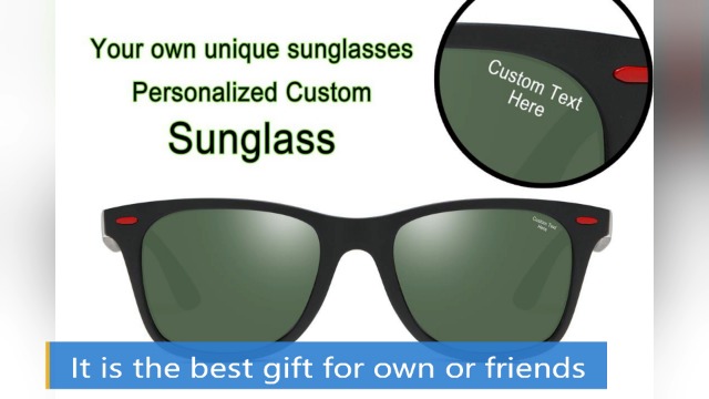 KOMVIOO Custom Personalized Polarized Sunglasses Men Womens