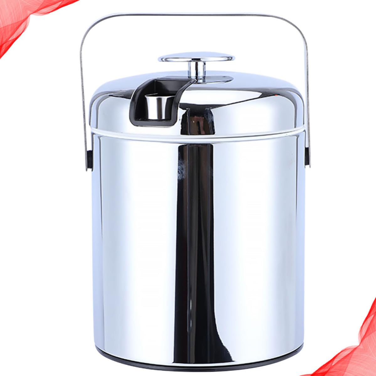 Secchiello Argento in Acciaio 1, 3 Ghiaccio Portatile Inox