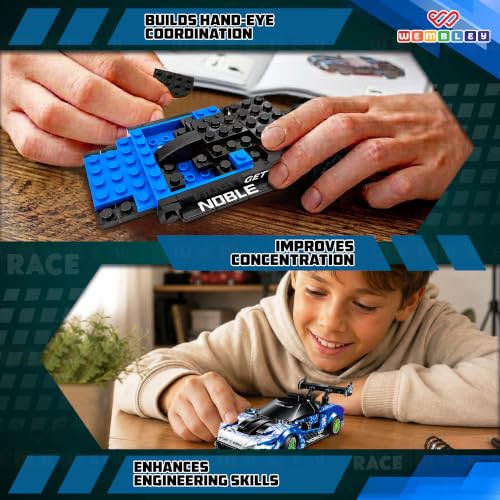 Image of Wembley Block Eight Grid CAR - 314 PCS | STEM Construction Toy with Pull-Back Action | Educational Building Kit | Ideal Gift for Girls & Boys