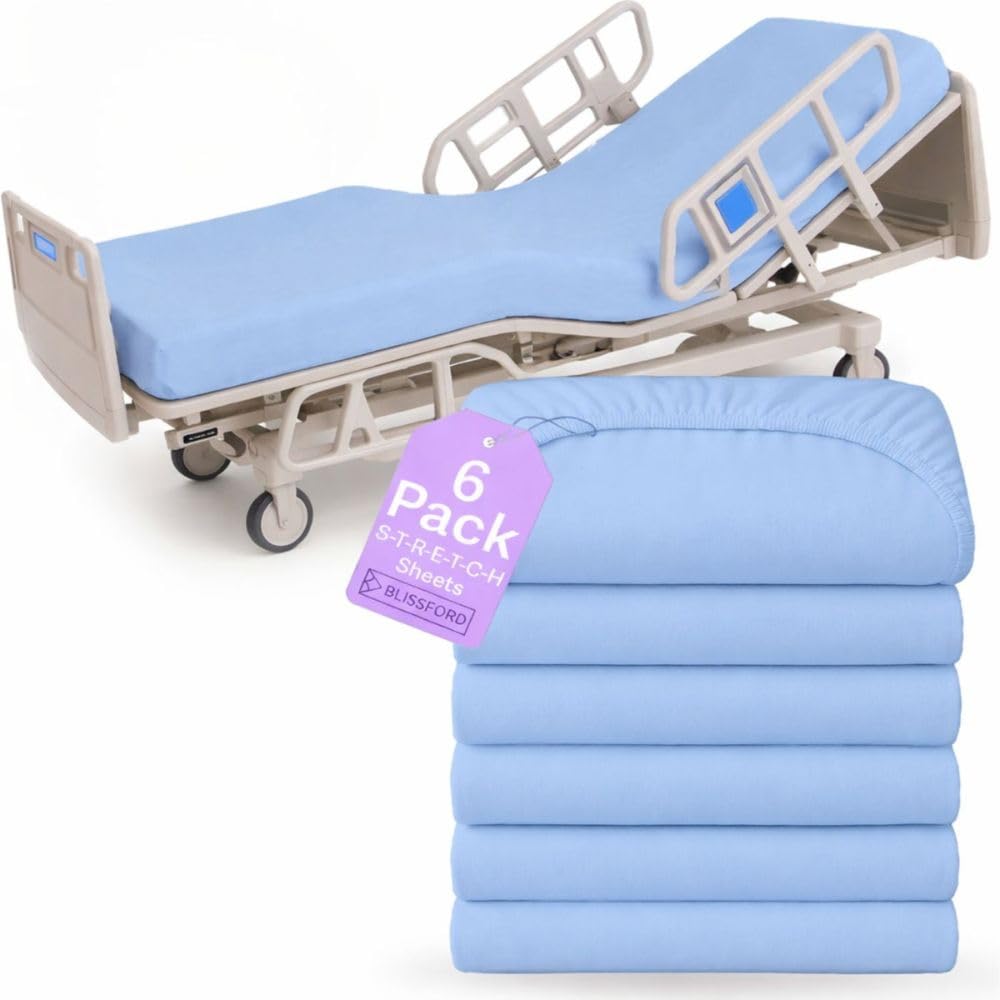 BLISSFORD Hospital Fitted Sheets - 6 Pack -12 BLISSFORD Hospital Fitted Sheets - 6 Pack -12