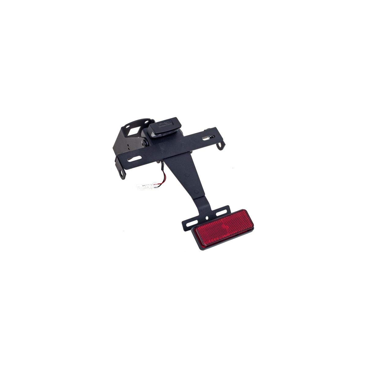 Puig 5735N Soporte Portamatrículas soporte portamatrícula de acero y poliamida con inclinación regulable, sistema de fijación seguro y diseño deportivo, Negro
