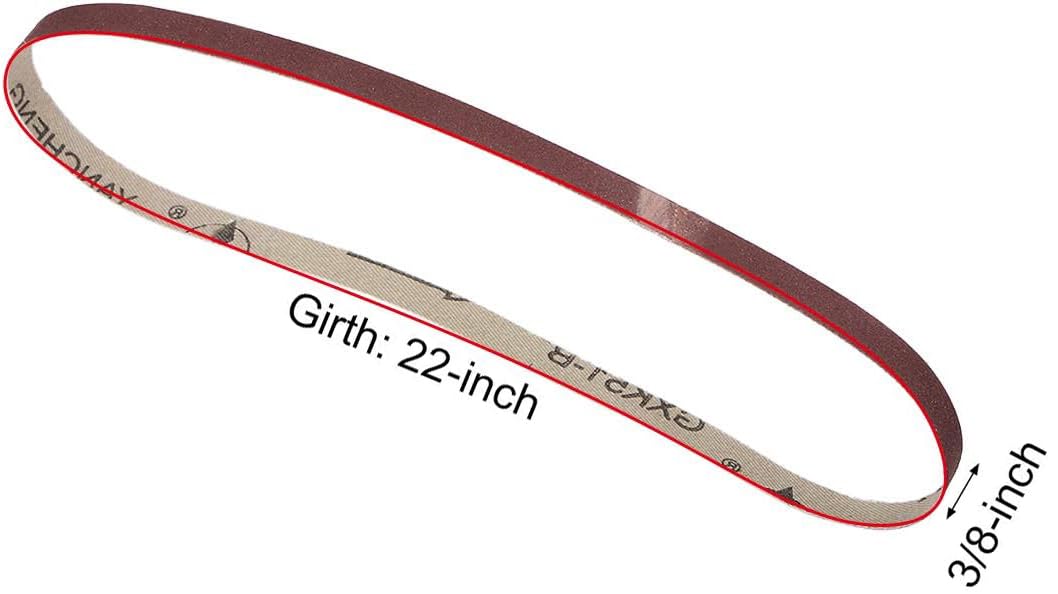 MACHSWON 3/8 x 21 Inch Aluminum Oxide Sandpaper Belts for Portable Strip Sander Wood Abrasive Paper 320 Grit 12pcs - Image 3