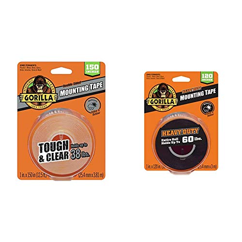 Gorilla Tough & Clear Double Sided XL Mounting Tape, 1