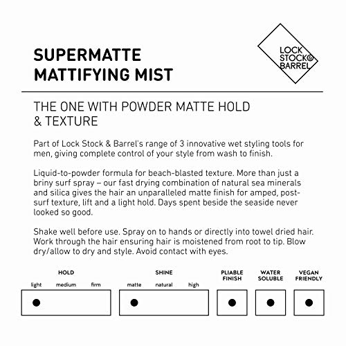 Lock Stock & Barrel Supermatte Hair Mattifying Mist 100 ml miniatura 5
