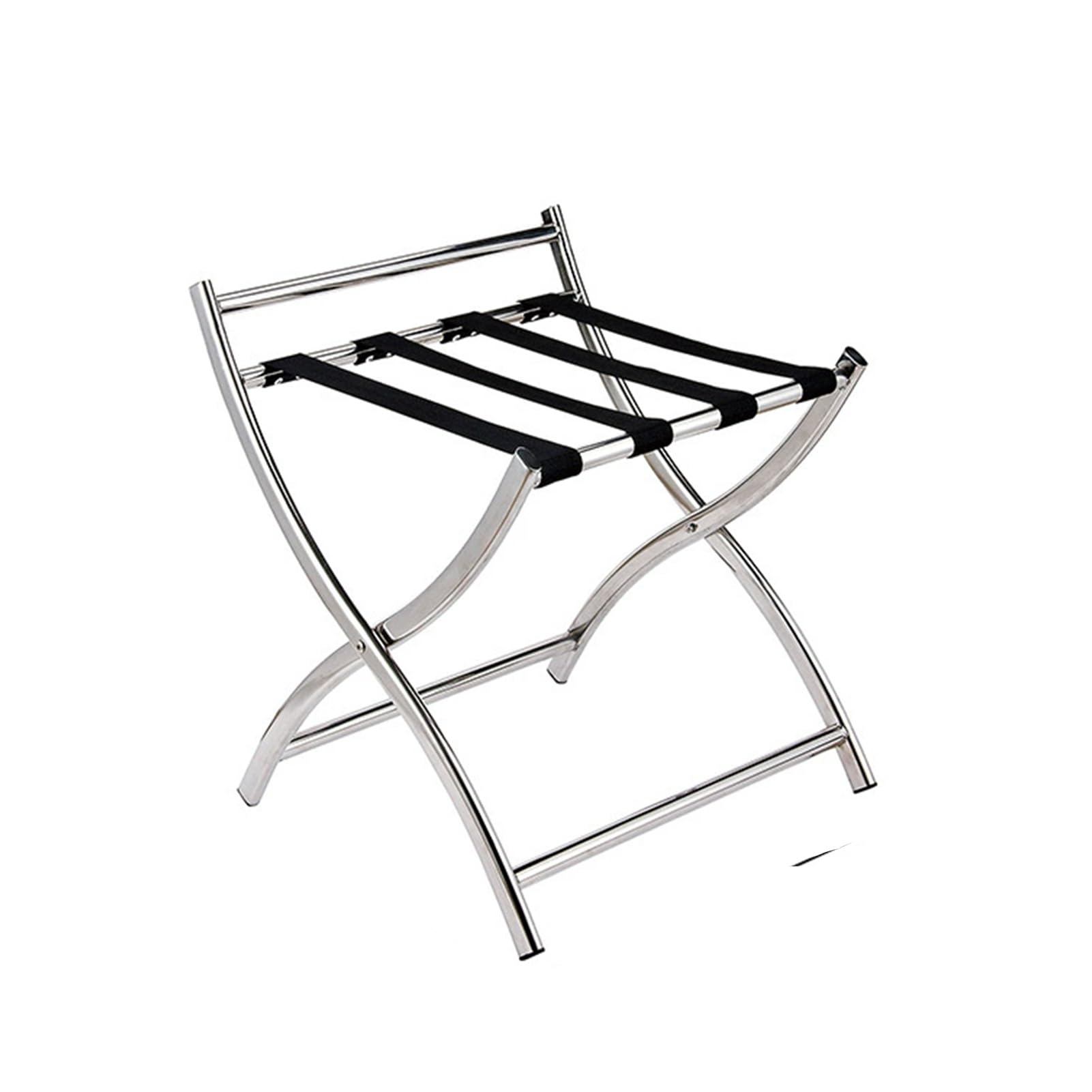 Portaequipajes plegable de acero inoxidable, soporte portátil para maletas para invitados, solución ideal para almacenamiento de bolsas y mochilas para el hogar y habitaciones de hotel