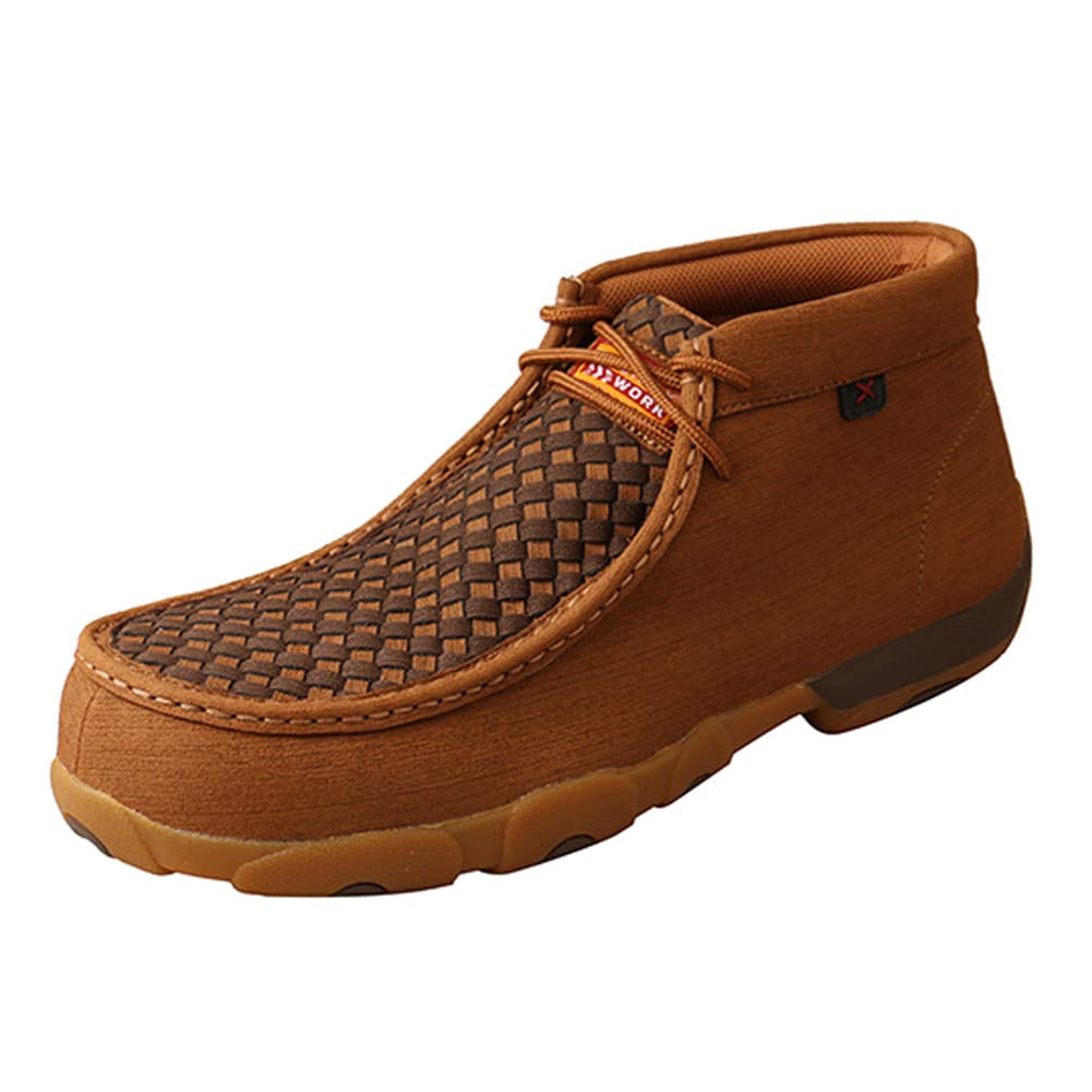 Twisted X Men's Nano Composite Toe Chukka Driving Moc Work Boots, Moc Toe with CellSole, Clay & Cocoa, 10.5 M
