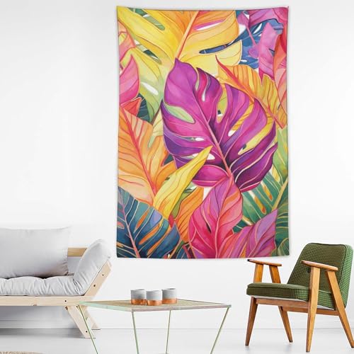Tapisserie murale haut de gamme deco verticale motifs tropicaux xxl 152 x 228 cm - 3
