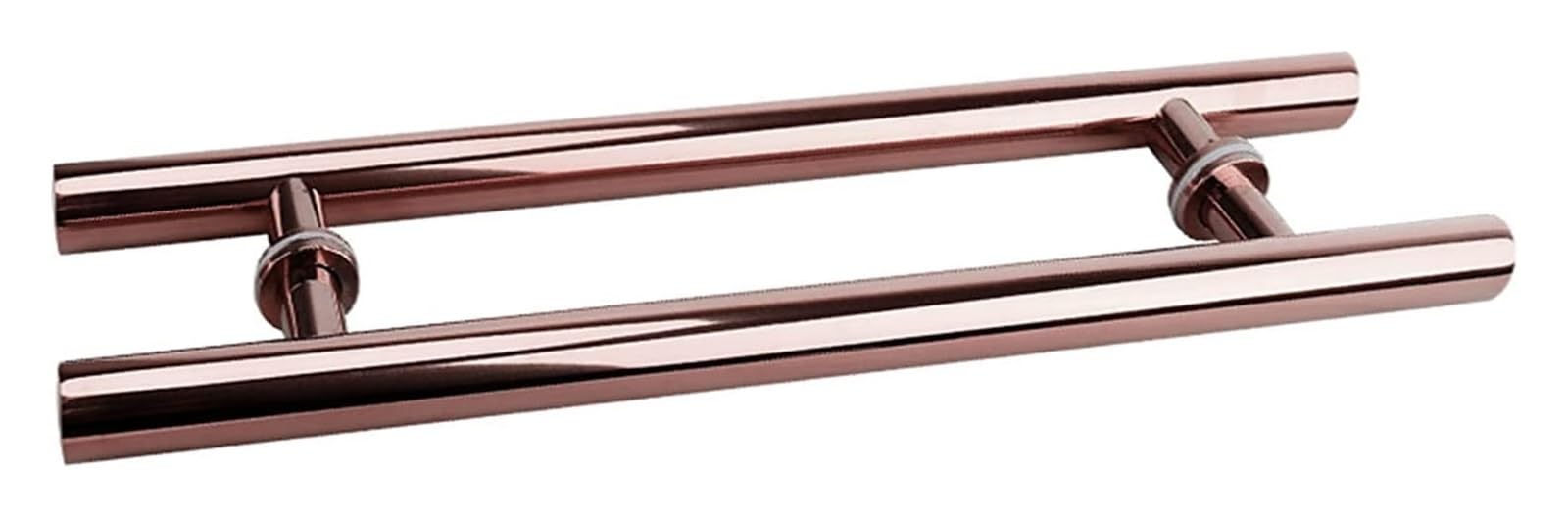 BHGFYXBS Push Pull Door Handle Double Sided H Shape Push Pull Door Handle For Interior Exterior Doors, Glass/Wood Sliding Barn Door Handle, Stainless Steel,Gold-60Cm(24In),Gold-60cm(24in)
