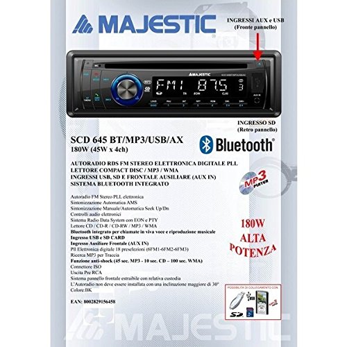 Majestic SCD 645 BT MP3 USB AX - Autoradio