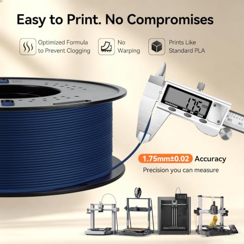 Image of Kingroon Matte PLA Filament 1.75mm 3D Printer Filament Matte Filament 1kg Dimensional Accuracy + /- 0.02 mm (Matte Blue)
