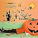 Exporee® Autocollants Muraux Halloween, 36pcs Stickers Muraux Amovible Halloween Décoration Sorcière Citrouille Vinyle Autocollants Art Décorations