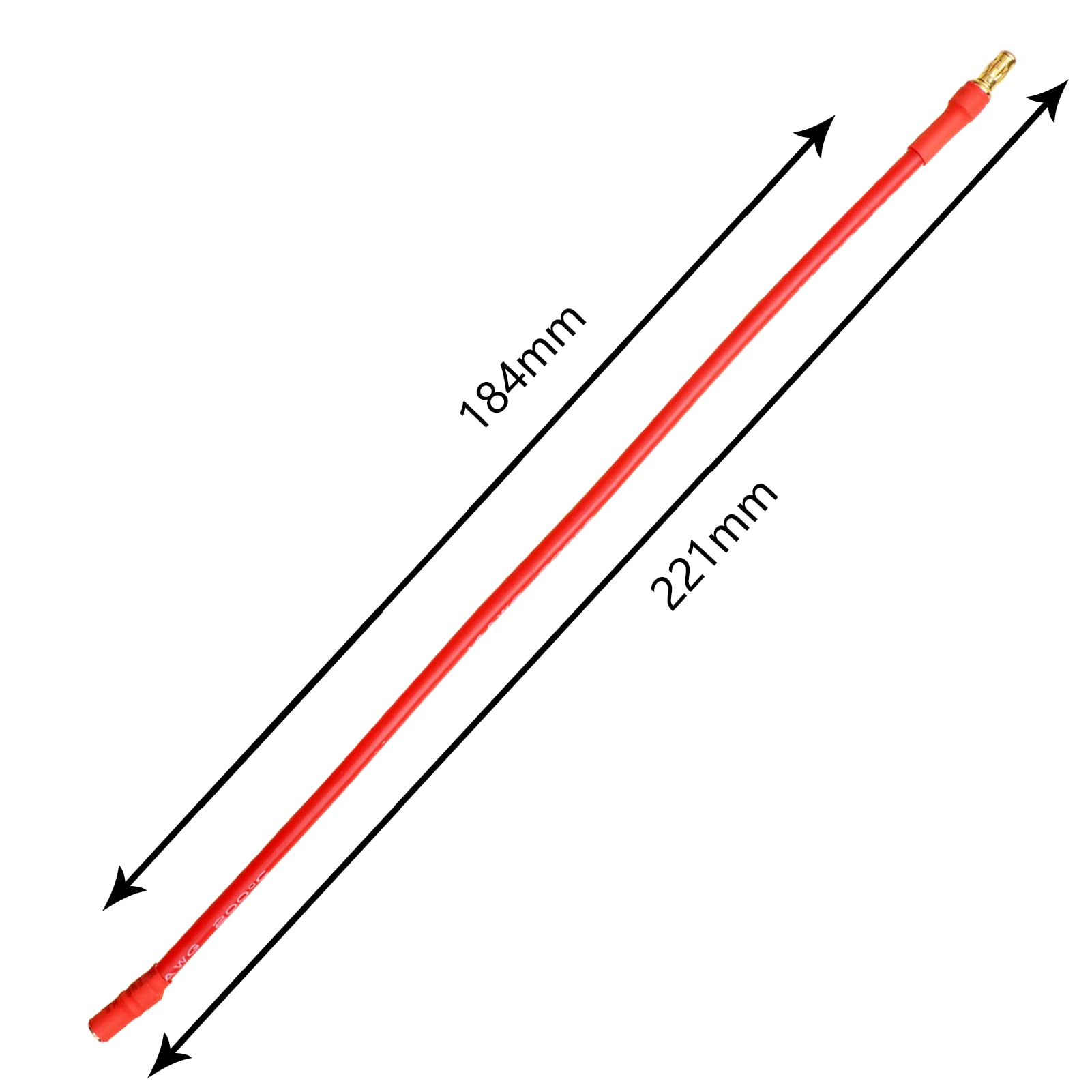 HobbyPark 3.5mm Bullet Connector Extension Leads (3-Pack) – For Brushless Motor & ESC, 14 AWG Silicone Wire - View #12