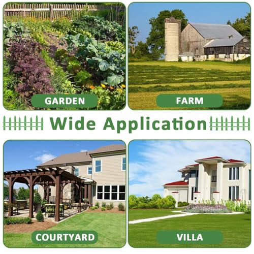 Image of HASTHIP Outdoor Garden Fence Border - Garden Edging Fence Decorative - White Picket Panels Resistant PVC Decorative Flower Bed Fencing for Pathway,Yard,Lawn (8 Pcs)