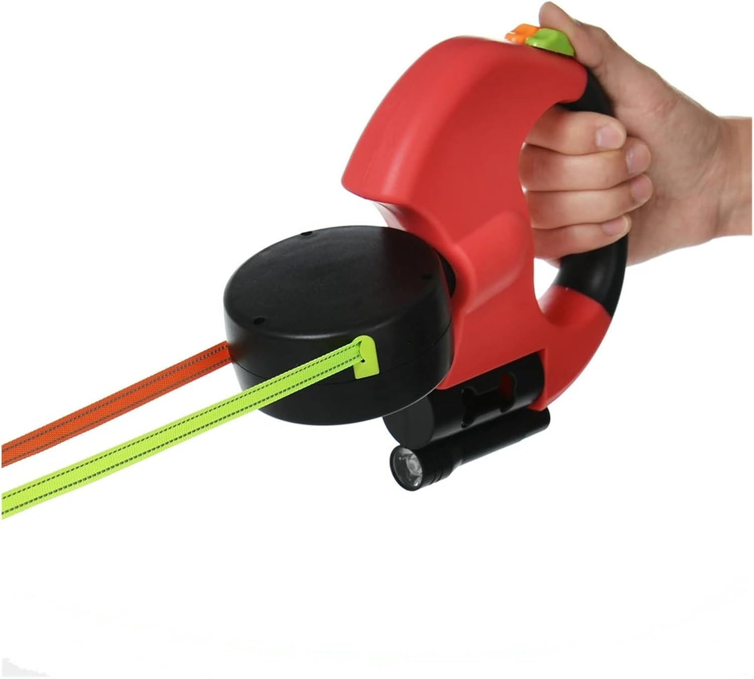 3M Reflective Retractable Dog Leash for Small Dogs - Dual Pet Leash with 360° Swivel, No Design, and Built-in Lights(D)